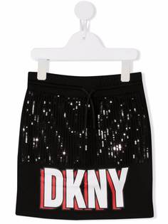 Dkny Kids юбка с пайетками и логотипом