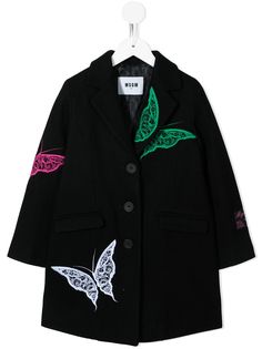 MSGM Kids однобортное пальто