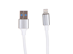 Аксессуар Maverick Textile & Metall C1 USB - Lightning 1.2m White ПSELAEP1760