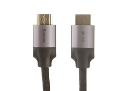 Аксессуар Baseus Enjoyment Series HDMI Male - HDMI Male Adapter Cable 2m Dark Grey CAKSX-C0G