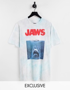 Футболка в стиле унисекс с принтом тай-дай и надписью jaws Reclaimed Vintage Inspired-Разноцветный