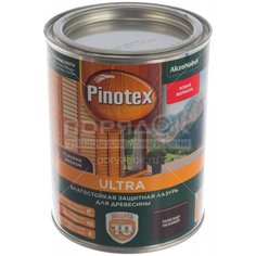 Пропитка Pinotex, Ultra, для дерева, защитно-влагостойкая, палисандр, 1 л, 5353890
