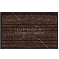 Коврик придверный, 40х60 см, прямоугольный, резиновый, с ковролином, коричневый, Модерн, Floor mat