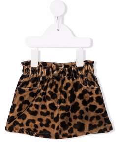 Fay Kids юбка с леопардовым принтом