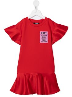Dkny Kids платье-футболка с нашивкой-логотипом