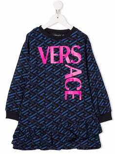 Versace Kids платье-толстовка с логотипом