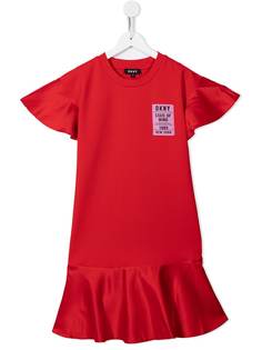 Dkny Kids платье-футболка с нашивкой-логотипом