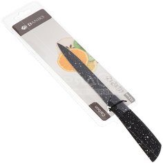 Нож кухонный стальной Daniks Карбон YW-A641-3-UT универсальный, 12.5 см