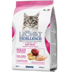 Корм для котят LECHAT EXCELLENCE Kitten курица, рис, яйца, яблоки 400 г