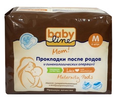 Прокладки Babyline Lux после родов и гинекологических операций, M, 6шт.