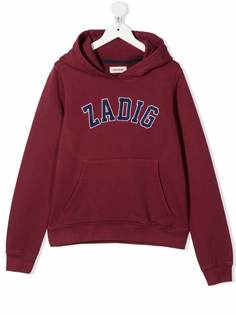 Zadig & Voltaire Kids худи с вышитым логотипом