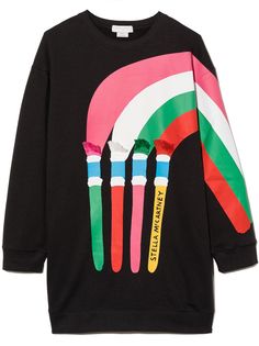 Stella McCartney Kids платье-футболка Paintbrushes