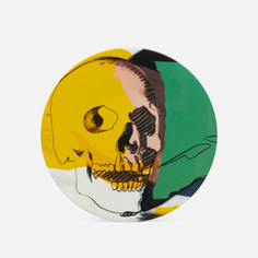 Тарелка Ligne Blanche Andy Warhol Skull Yellow/Pink/Green Medium, цвет жёлтый