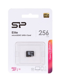 Карта памяти 256Gb - Silicon Power Elite MicroSDXC Class 10 UHS-I SP256GBSTXBU1V10