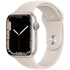 Смарт-часы Apple Watch Series 7 45 мм сияющая звезда, спортивный ремешок