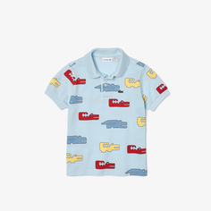 Рубашка-поло для мальчиков Lacoste Crocodile Print Cotton Piqu? Regular Fit Polo Shirt