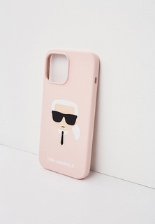 Чехол для iPhone Karl Lagerfeld 13 Pro Max, Liquid silicone Karls Head Pink