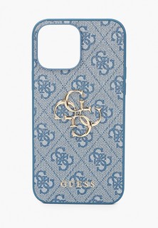 Чехол для iPhone Guess 13 Pro Max, PU 4G Big metal logo Blue