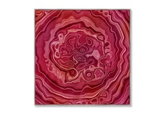 Репродукция картины на холсте red agate, the beauty of stone (картины в квартиру) красный 105x105 см.