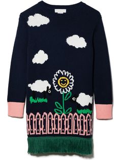 Stella McCartney Kids платье вязки интарсия