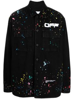 Off-White джинсовая рубашка Splatter из коллаборации с Marais