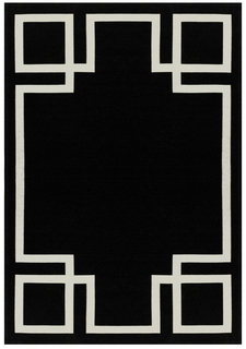 Ковер hampton black (carpet decor) черный 200x300 см.