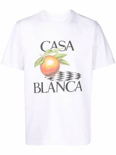 Casablanca logo print t-shirt