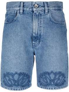 Kirin джинсовые шорты с цветочной вышивкой