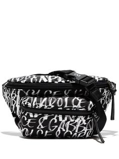 Dolce & Gabbana Kids поясная сумка с принтом-граффити