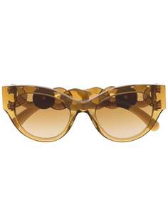 Versace Eyewear солнцезащитные очки в оправе кошачий глаз с логотипом