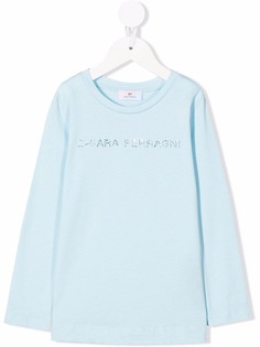 Chiara Ferragni Kids футболка со стразами