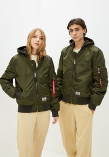 Куртка утепленная Alpha Industries MA-1 HOODED BATTLEWASH FLIGHT JACKET