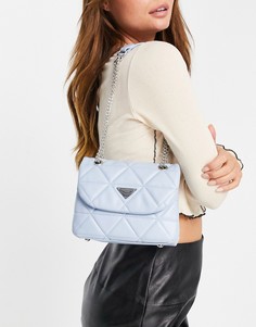 Голубая сумка мини на плечо с объемной подкладкой Ego-Голубой