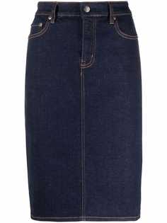 Lauren Ralph Lauren джинсовая юбка с завышенной талией