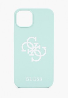 Чехол для iPhone Guess 13, Liquid silicone 4G Big logo Hard Blue