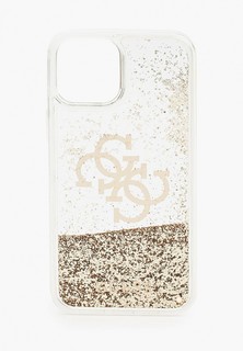 Чехол для iPhone Guess 12 Pro Max (6.7), Liquid Glitter 4G Big logo Gold