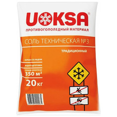 Противогололедные средства реагент противогололедный UOKSA -10С 20кг соль техническая