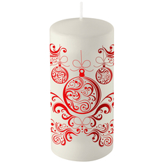 Свечи новогодние свеча Deco Christmas Ёлочные шары 12х5,6см белая Волшебная страна