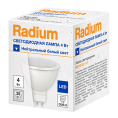 Лампы светодиодные лампа светодиодная RADIUM 4Вт GU5.3 MR16 300Лм 4000K 230В спот