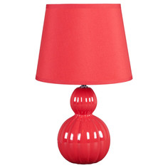 Настольные лампы декоративные лампа настольная АВРОРА СВЕТ Red 1х40Вт Е14 керамика текстиль красный
