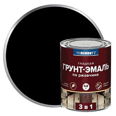 Краски и эмали по металлу и ржавчине грунт-эмаль алкидная PROREMONTT 3в1 по ржавчине 0,8 кг черная, арт.8300083