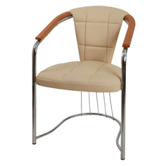Стулья для кухни кресло для кухни СОНАТА-КОМФОРТ 570х600 мм, бежевое, металлическое