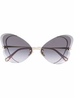 Chloé Eyewear солнцезащитные очки в оправе бабочка