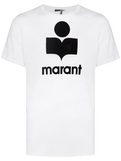 Isabel Marant льняная футболка с логотипом
