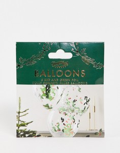 Воздушные шары с конфетти в форме листьев падуба Ginger Ray-Разноцветный