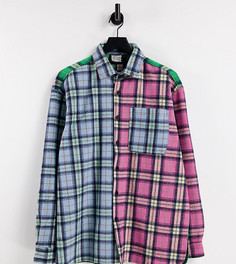 Комбинированная рубашка в стиле унисекс в клетку Reclaimed Vintage Inspired-Разноцветный