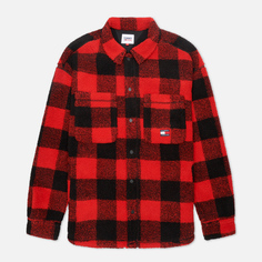 Мужская рубашка Tommy Jeans ABO Sherpa Shacket, цвет красный
