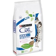 Сухой корм Cat Chow для взрослых кошек с формулой тройного действия, с индейкой и высоким содержанием домашней птицы, 7кг