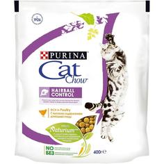 Сухой корм Cat Chow для взрослых кошек для контроля образования комков шерсти в ЖКТ, с высоким содержанием домашней птицы, 400гр
