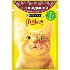 Влажный корм Friskies для кошек, говядина в подливе, 85гр